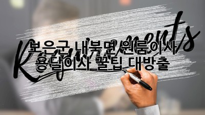 보은군 내북면 원룸이사 🚚 용달이사 꿀팁 대방출! 🍯